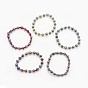 Natürliche Perlenperlen dehnen Armbänder aus, mit facettierten bicone glasperlen, Kartoffel