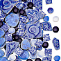 500G 4 Styles Mosaic Tiles Porcelain Cabochons, for Home Decoration or DIY Crafts