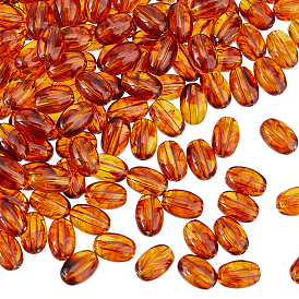 200pcs transparente Acrylperlen, imitieren Bernsteinperlen