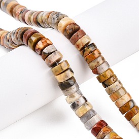 Natural Crazy Agate Beads Strands, Heishi Beads, Disc