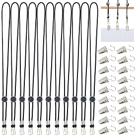 Наборы для поиска пялец для вышивания, включают 24шт. железных зажимов, с крюком, 24шт полиэстеровый гибкий съемный шнур