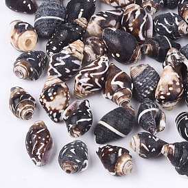 Perles de coquillages en spirale