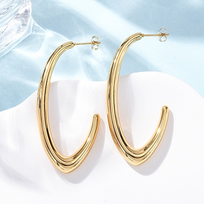 Серьги-гвоздики из нержавеющей стали 304 в форме буквы J