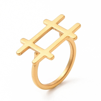 Ионное покрытие (ip) 304 кольца из нержавеющей стали для мужчин и женщин, числовой знак