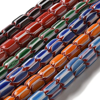 Непальские бусины лэмпворк ручной работы, шевронные бусины, колонка