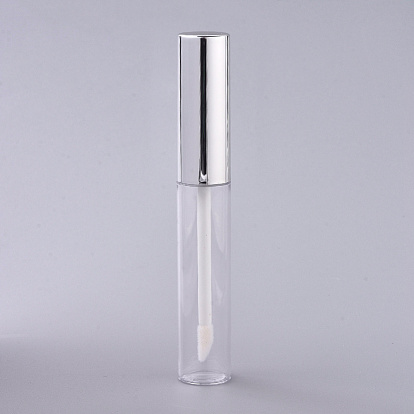 Пластиковые пустые контейнеры для глазури для губ, многоразовые флаконы для блеска для губ, с крышкой и кистью