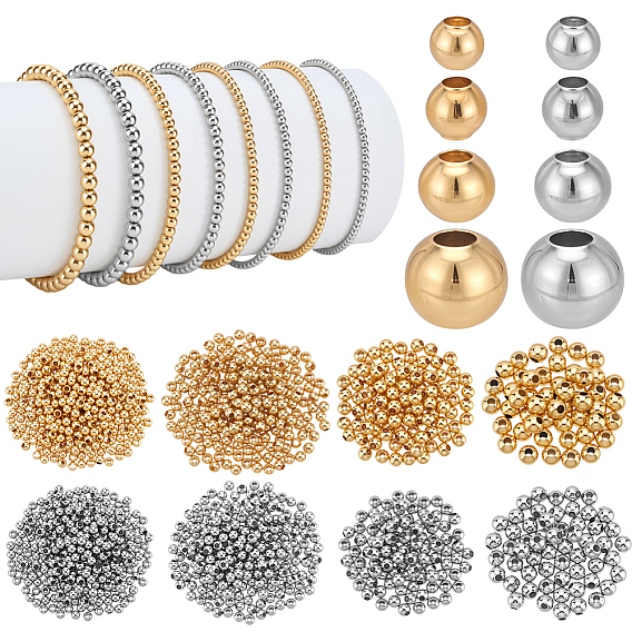 1300шт. латунные круглые разделительные бусины