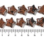 Natural Mahogany Obsidian Beads Strands, with Seed Beads, Star