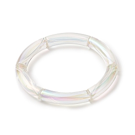 Acrylic Curved Tube Stretch Bracelet for Women