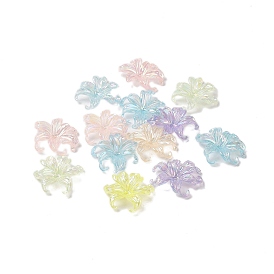 Transparentes bouchons acrylique de perles, fleur