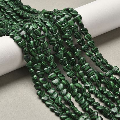 Синтетического малахита бисер нитей, сердце