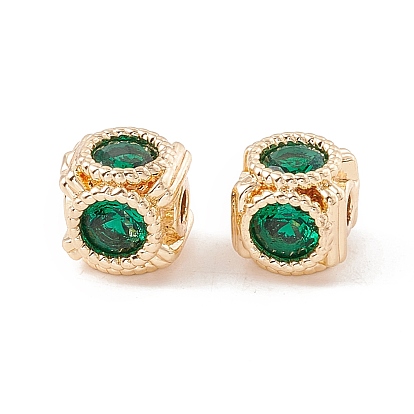 Куб латунь кубического циркония бусы, золотые