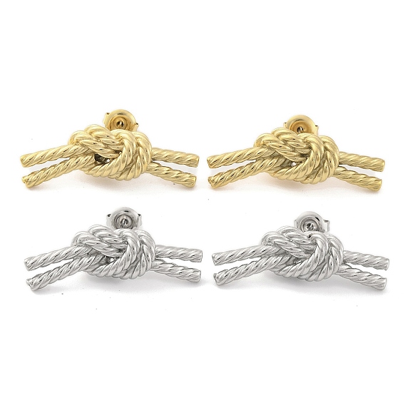 Ионное покрытие (ip) 304 серьги-гвоздики из нержавеющей стали для женщин, узел