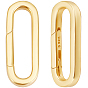 2Pcs 925 Sterling Silver Spring Gate Rings, Oval