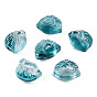 Transparent Spray Painted Glass Beads, Dumplings
