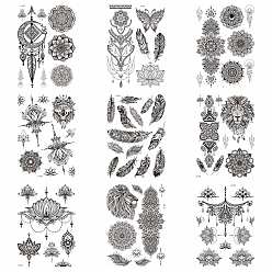 Motif de mandala vintage amovible temporaire tatouages imperméables papier autocollants