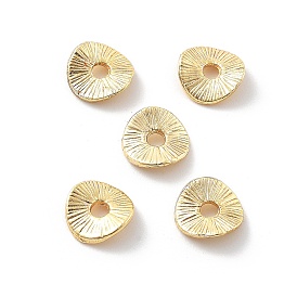 Латунные бусины, долговечный, стойки покрытие, плоско-круглые