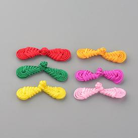 Conjuntos de botones de nudos hechos a mano de ranas chinas, botón del poliester, níspero