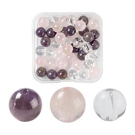 45piezas 3 cuentas de piedras preciosas naturales y sintéticas, rondo