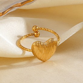 304 регулируемые открытые манжеты из нержавеющей стали для женщин, сердце