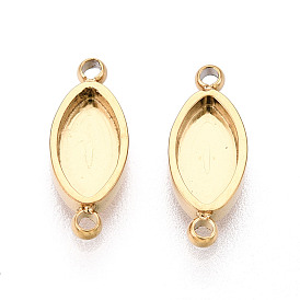 304 оправы для кабошонов из нержавеющей стали, овальные, ионное покрытие (ip)