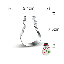 Christmas Snowman 430 Stainless Steel Cookie Cutters, Cookies Moulds, DIY Biscuit Baking Tool