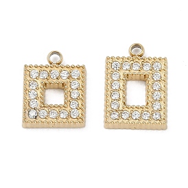 304 микро нержавеющей стали прокладывать Цирконом подвески, ионное покрытие (ip), настоящие 18k позолоченные подвески