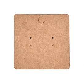 Square Kraft Paper Earring Display Cards