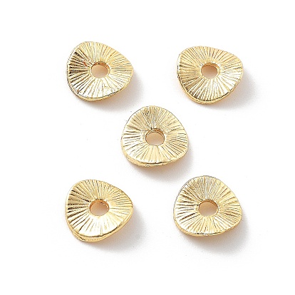 Латунные бусины, долговечный, стойки покрытие, плоско-круглые