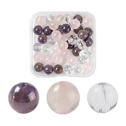 45piezas 3 cuentas de piedras preciosas naturales y sintéticas, rondo
