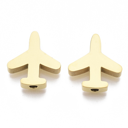 304 Stainless Steel Beads, Airplane