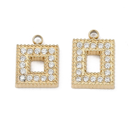 304 микро нержавеющей стали прокладывать Цирконом подвески, ионное покрытие (ip), настоящие 18k позолоченные подвески