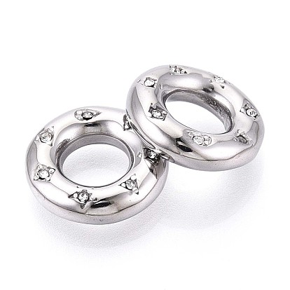 304 соединительные кольца из горного хрусталя из нержавеющей стали