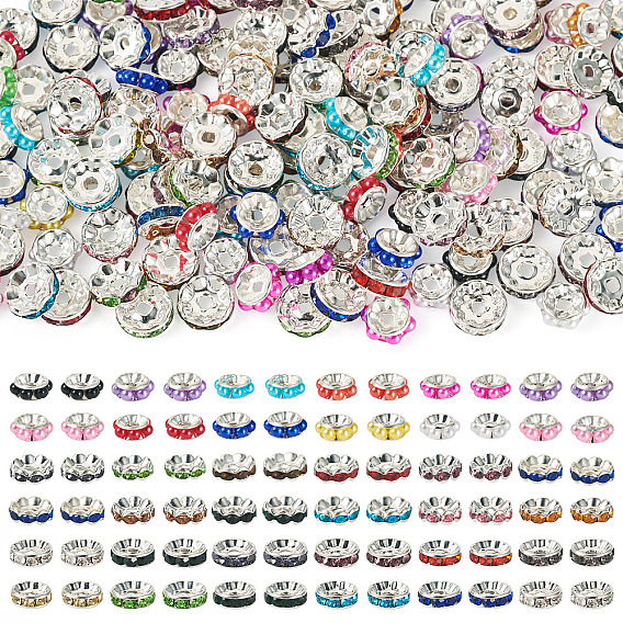 150 латунные бусины шт., серебряные, разнообразные