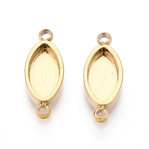 304 оправы для кабошонов из нержавеющей стали, овальные, ионное покрытие (ip)