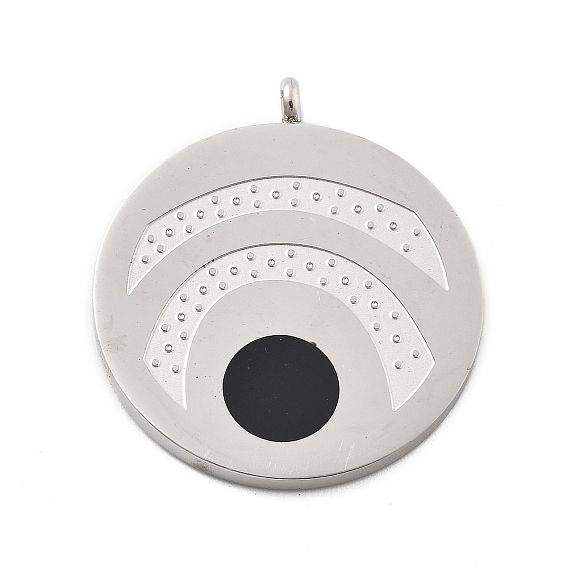 304 подвески из нержавеющей стали, с эмалью, плоский круглый шарм