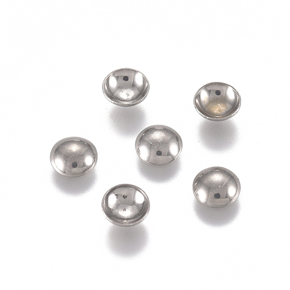201 Stainless Steel Rivets Studs, Half Round, for DIY Leathercraft