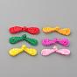 Handgemachte chinesische Frösche Knoten Tasten Sets, Polyester-Taste, Mispel