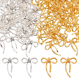 100 шт 2 цвета подвески из сплава в тибетском стиле, бантом прелести