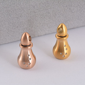 Openable Stainless Steel Memorial Urn Ashes Bottle Pendants