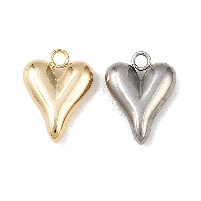 304 подвески из нержавеющей стали, брелок в виде пухлого сердца