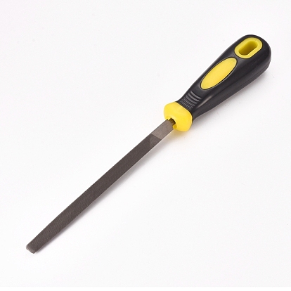 Steel Triangular Chisel Files, with Plastic Handle, for Jewelry, Metal, Plastic, Wood & DIY Projects