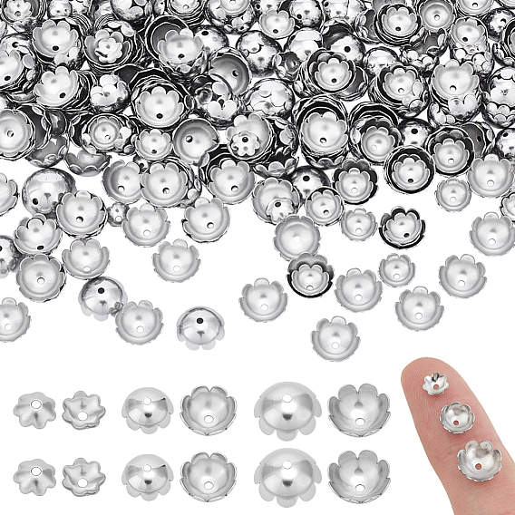 600шт. 3 варианты 316 колпачки из хирургической нержавеющей стали, цветок