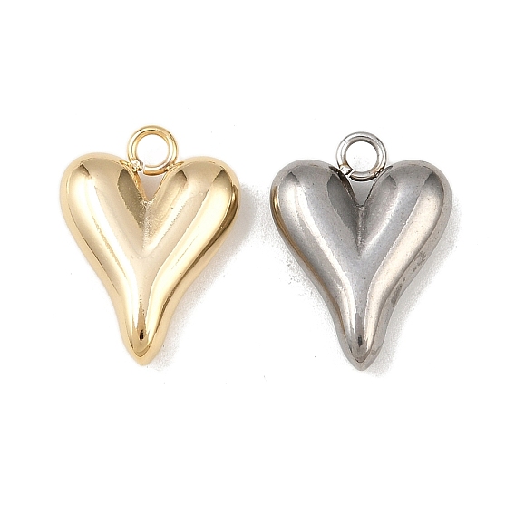 304 подвески из нержавеющей стали, брелок в виде пухлого сердца