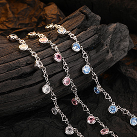 925 Silver Mickey Mouse Bracelet with Colorful Zircon Stone - Cute, Student, Unique.