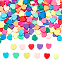 5 Strands Handmade Polymer Clay Beads Strands, Heart