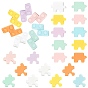 105Pcs 3 Style Resin Cabochons, Opaque, Puzzle