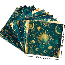 Блокноты для вырезок с узорами «солнце, луна и звезды», для альбома для вырезок diy, справочная бумага, украшение дневника, квадратный