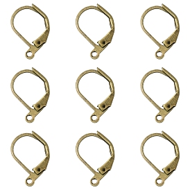 100 шт. латунные серьги с рычагом, с петлей, без свинца и без кадмия