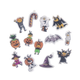 Printed Acrylic Pendants, Halloween Theme